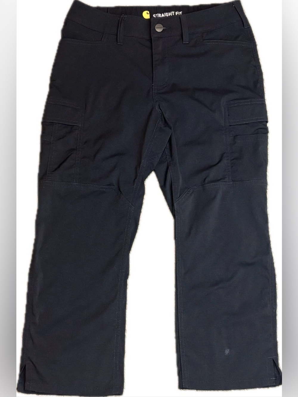 ✨Carhartt Black Force Madden Cargo Capri Pants Straight Fit Size 2 Regular